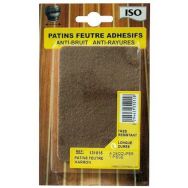 Patin feutre adhésif - Marron - 75x100mm