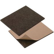 Patin rectangle feutre marron - Lot de 10
