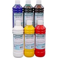 Peinture Décovitre coffret 6x500 ml - Couleurs assorties