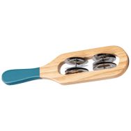 Petit sistre bois 8 cymbalettes-Fuzeau