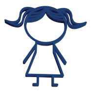 Pictogramme NEOSIGN 3D - Mur/Porte - WC Fille