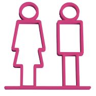 Pictogramme NEOSIGN 3D - Mur/Porte - WC Homme/Femme