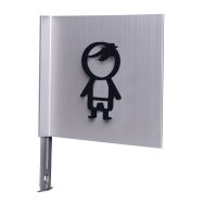 Pictogramme NEOSIGN 3D Drapeau WC Garçon noir