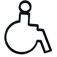 Pictogramme NEOSIGN 3D Mur PMR noir