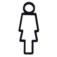 Pictogramme NEOSIGN 3D Mur WC Femme noir