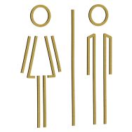 Pictogramme acrylique en relief Femme + Homme