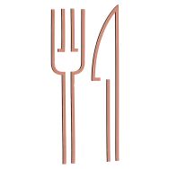 Pictogramme acrylique en relief restaurant