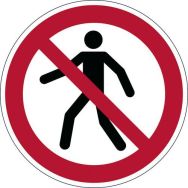 Pictogramme adhésif de marquage au sol- Interdit aux piétons