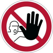 Pictogramme adhésif de marquage au sol - Entrée interdite