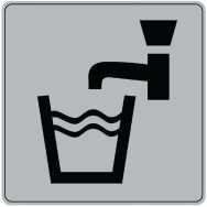 Pictogramme iso 7001 symbole eau potable 200 x200 mm