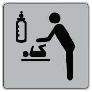 Pictogramme iso 7001 symbole relais bebe 90x 90 mm
