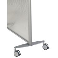 Pied de stabilisation sur roulettes pour cloison KP+ Argent