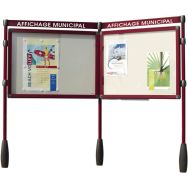 Pied intermédiaire pour vitrines côte à côte  Alu anodisé