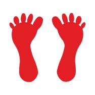 Pieds en résine thermocollée