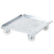 Piètement mobile en acier galvanisé - Lxhxp : 53,8 x 14 x 50,5cm-Gris