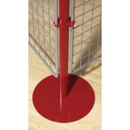 Piètement pour grille et panneau liège Praxi coloris Aluminium métallisé