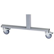 Piètement roulettes simples freinées hauteur + 9cm pour Ergotable2(+1 cm)