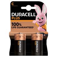 Pile alcaline LR14/C x2 DURACELL 100%PLUS