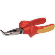 Pince à bec demi-rond coudé isolée 160mm