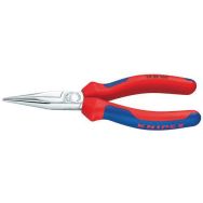 Pince à becs longs chromée avec gaines bi-matière 160 mm 30 25 160