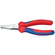 Pince à becs plats noire atramentisée avec gaines bi-matière 140 mm