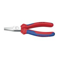 Pince à becs plats noire atramentisée avec gaines bi-matière 160 mm