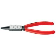 Pince à becs ronds noire atramentisée gainées en plastique 140 mm
