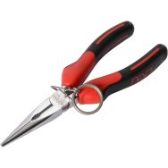 Pince bec demi rond droit bimat 160 mm avec clip inox FME