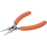 Pince bec rond compacte poignée PVC orange 127mm