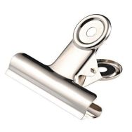 Pince bulldog 70mm écartement 40mm - Acier nickelé - Lot de 12