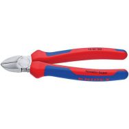 Pince coupante de côté chromée avec gaines bi-matière 140 mm