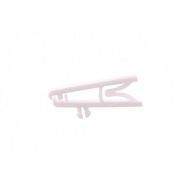 Pince crocodile plastique sans lanière - Blanc