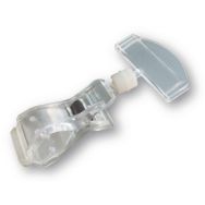 Pince tiquette Cristal en polycarbonate 9,5x5 cm