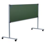 Piste graphique scolaire et maternelle mobile, émaillé vert/blanc, H/L : 1 x 2 m