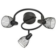 Plafonnier 3 lumières metal filaireJaro noir