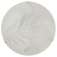 Plafonnier Lucia en verre décor blanc Corep