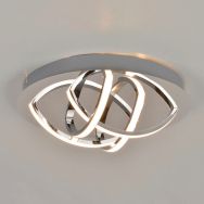 Plafonnier base ronde en métal Dorian chrome