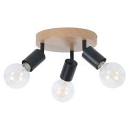 Plafonnier métal BERKLEY 3 lumières Ø20 cm naturel Corep