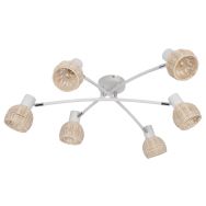 Plafonnier métal CALANQUES 6L Ø63 cm naturel Corep