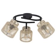 Plafonnier métal CANCUN 3 lumières Ø47 cm naturel Corep