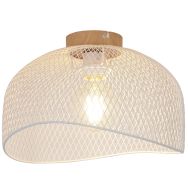 Plafonnier métal OTTAWA H22 cm Ø30 cm blanc Corep