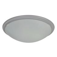 Plafonnier rond en verre dépoli Ø 28 cm Bianca gris