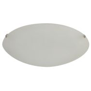 Plafonnier rond en verre dépoli Serena blanc