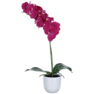 Plante artificielle Phalaenopsis orchidée vert violet hauteur 60 cm