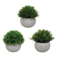 Plantes artificielles pot effet béton Gris