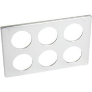 Plaque Céliane métal 2x3 postes finition aluminium