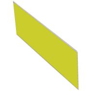 Plaque contremarche métal à visser 10 cm x 1,5 m jaune