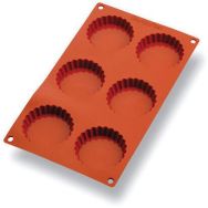 Plaque de 6 tartelettes cannelées en silicone Gastroflex