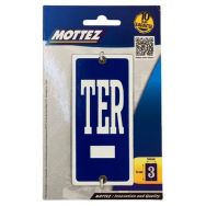 Plaque de numéro de rue en émaille - TER - Mottez