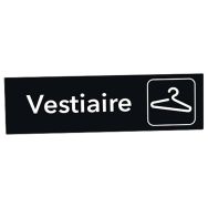 Plaque de porte  B&W - VESTIAIRE